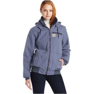 Carhartt Weathered Duck Wildwood Jacket Patriot Blue Purple Hooded Women's XL